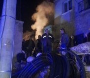 Sobadan çıkan yangın paniğe yol açtı