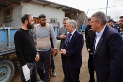 Vali Çelik’ten Kiledere’de inceleme ve geçmiş olsun ziyareti