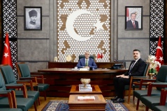 Yeni kaymakamdan, Vali Cahit Çelik’e ziyaret 