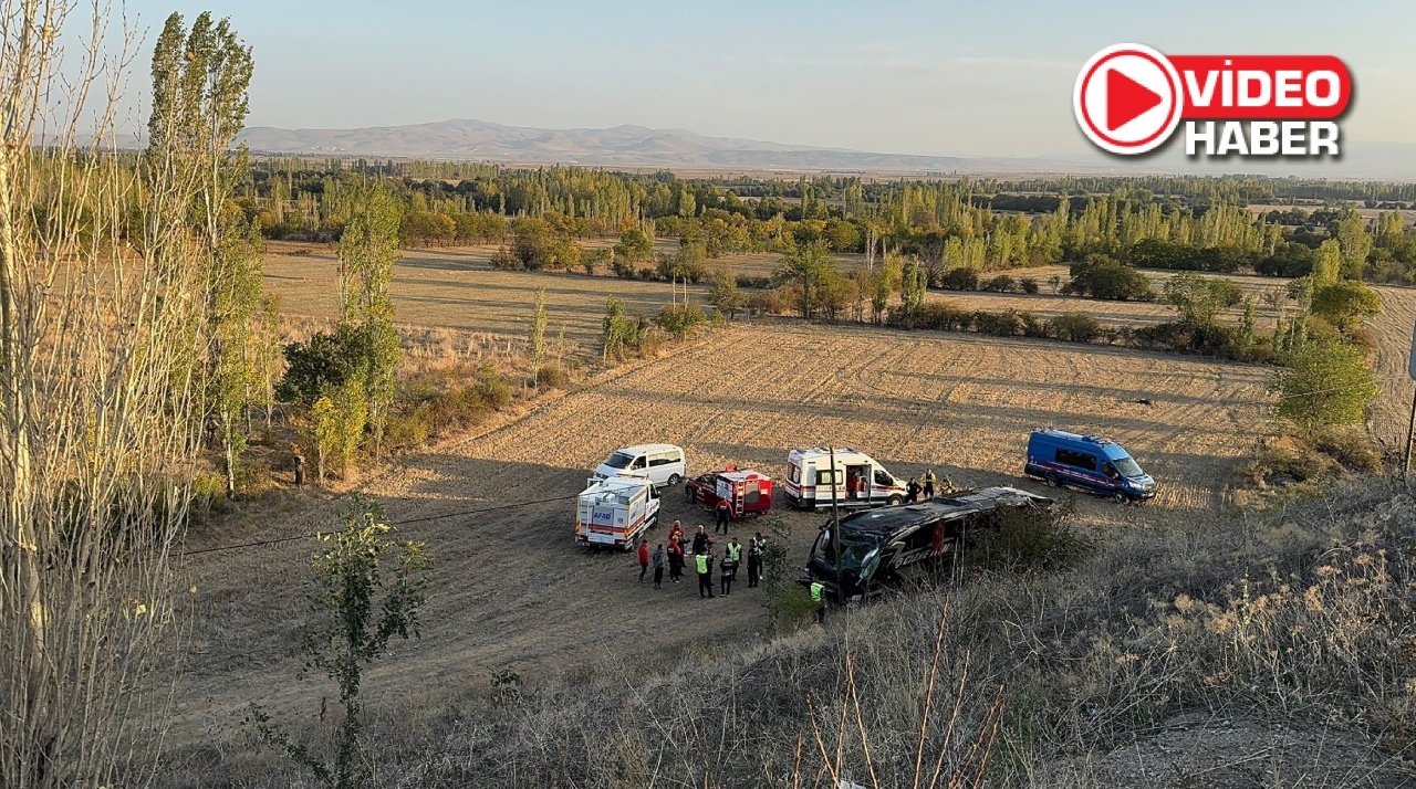 Yolcu Otobüsü Şarampole Yuvarlandı!