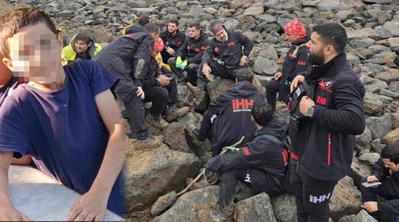 Yürekleri sızlatan görüntü! 10 yaşındaki çocuk üzeri kayalarla kapalı halde bulundu